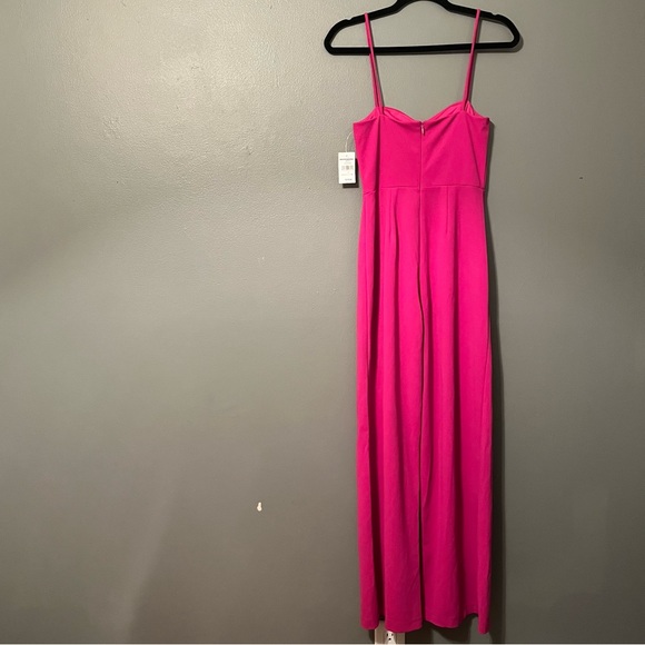 NWT BeBe Sz Small Hot Pink Exposed Leg Jumpsuit! - Picture 6 of 12